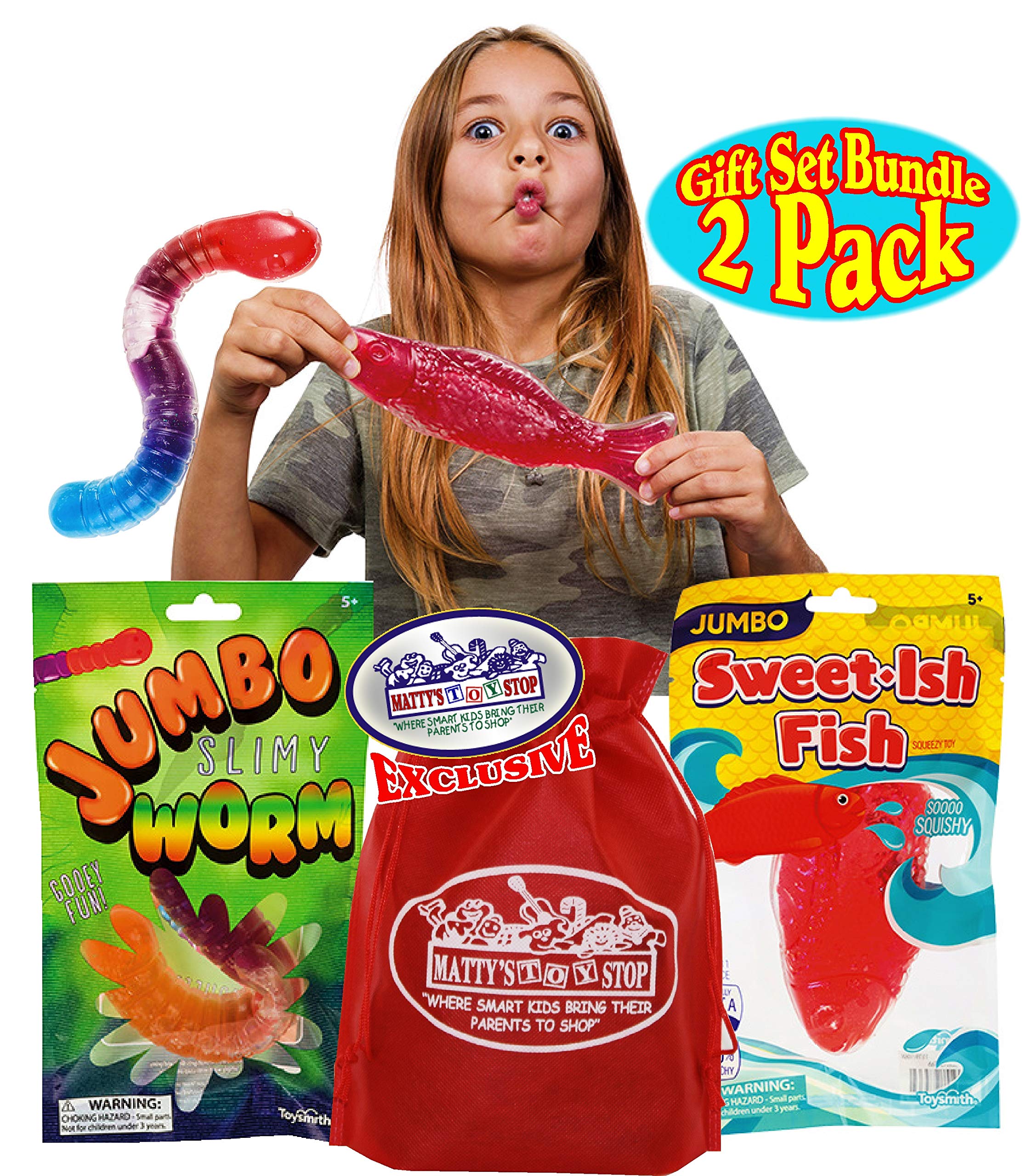 Buy Toysmith Squishy Squeezy Toys Jumbo Sweetish Fish (7.25") & Jumbo