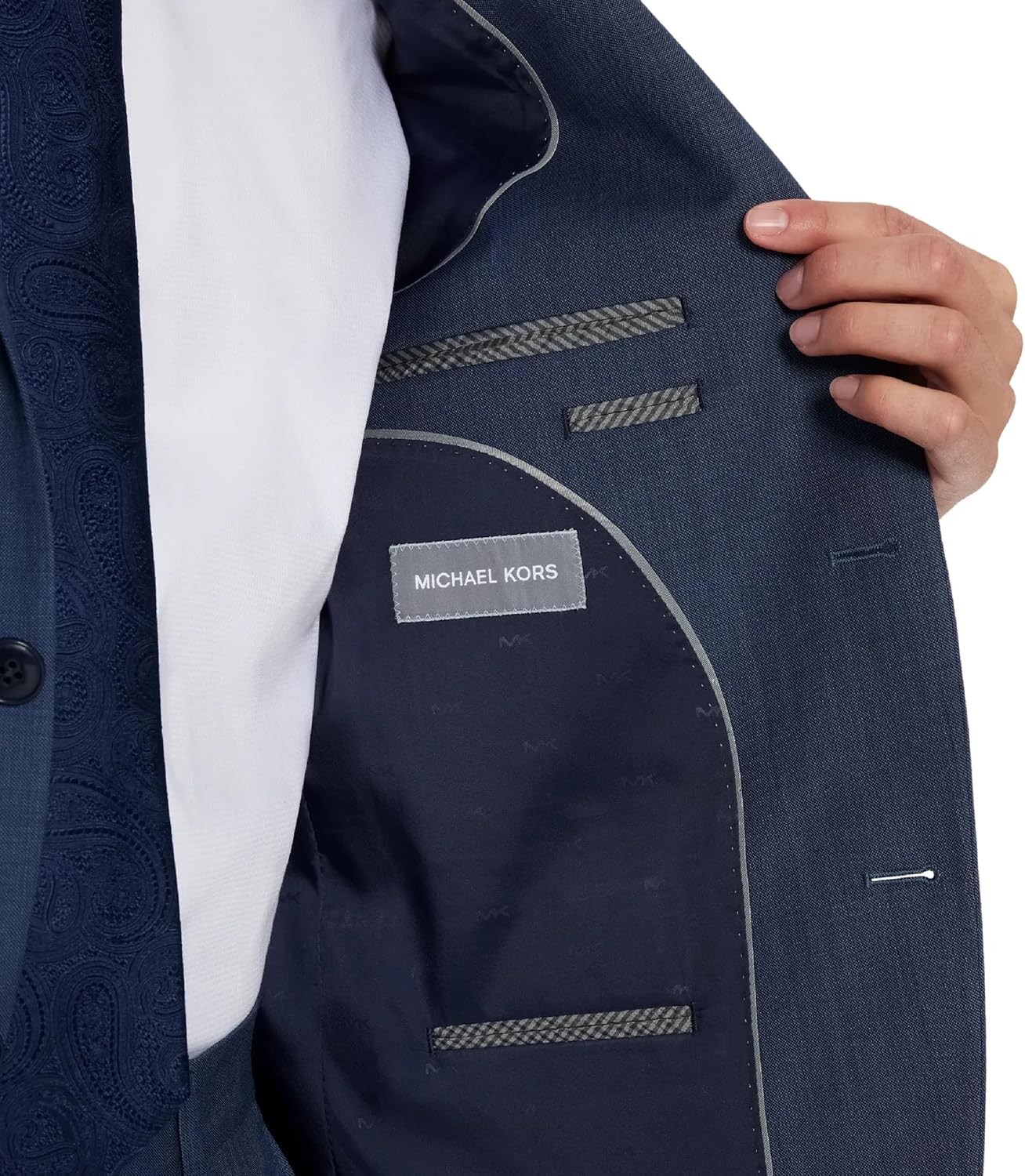 Michael Kors Men’s 3-Piece Classic Fit Regular, Big & Tall Suit Separates | Blazer, Vest & Pants | Weddings, Proms & Events