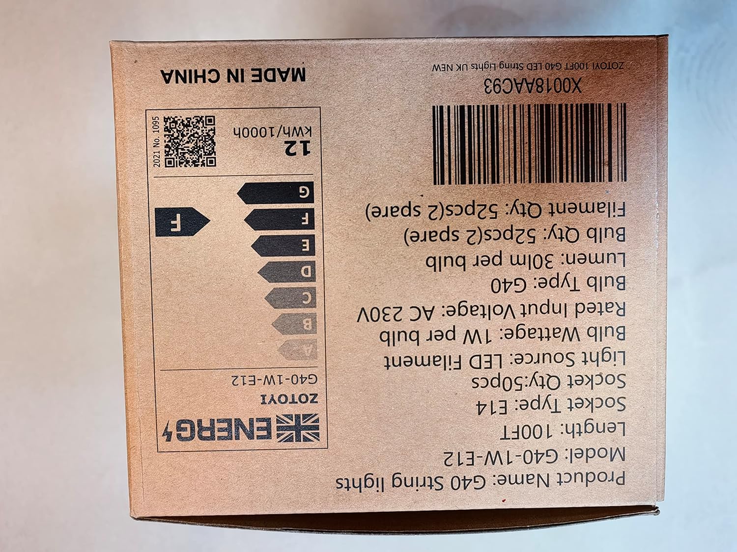 ZOTOYI 100Ft Outdoor String Lights LED Mains Powered, Waterproof IP65 G40 Globe String Lights with 50+2 Plastic Bulbs(2 Spare), Shatterproof Garden Lights for Balcony, Bistro, Wedding, WarmWhite 11 91c1JUIVviL. AC SL1500