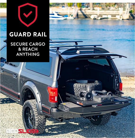 Bedslide 1000 Classic Sliding Truck Bed Organizer, 63 x 47-Inch, Capacity 1000 lbs, Truck Bed Storage Drawer, Fits Toyota Tundra, No Drill Brackets, Years 2022-2024, Black