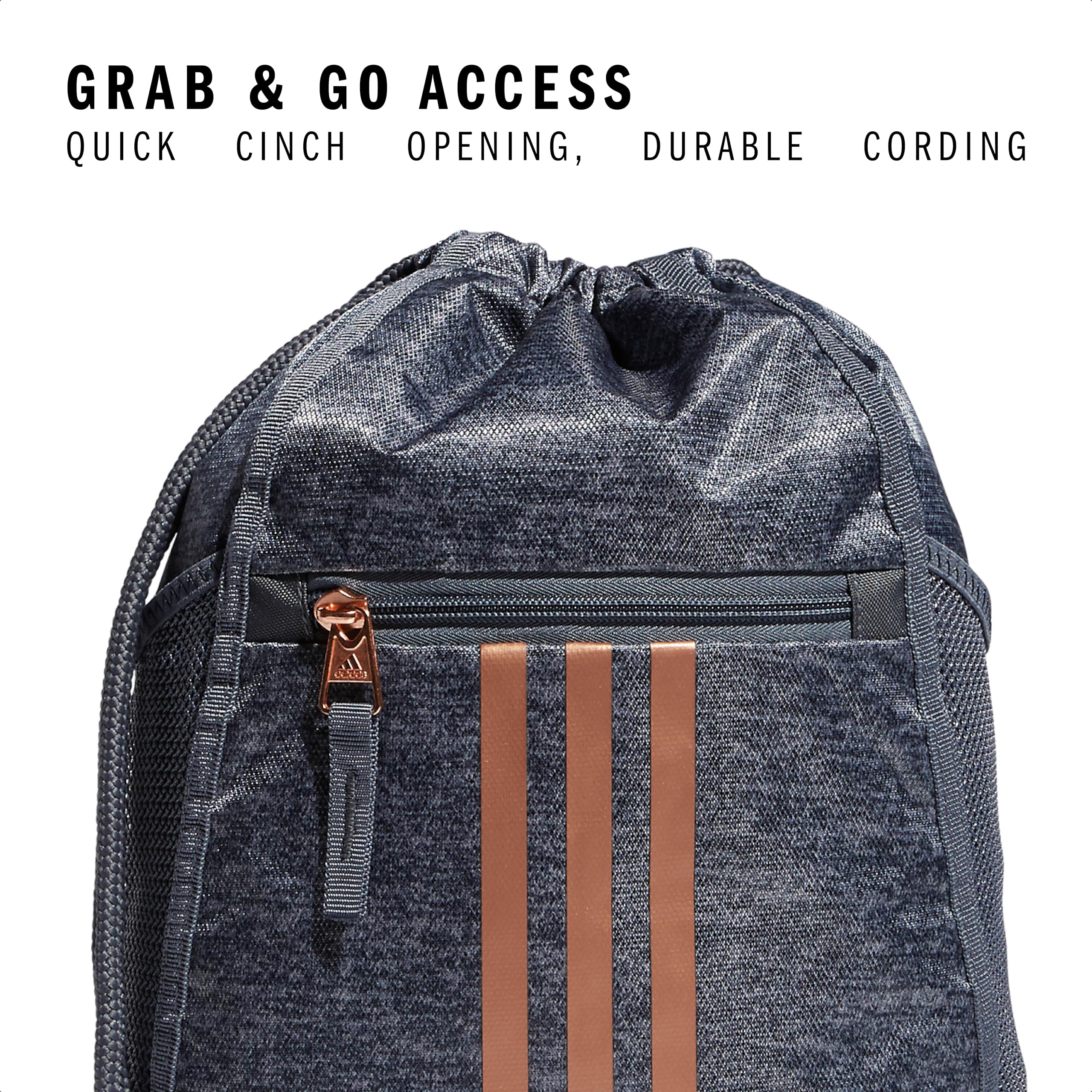 Adidas Alliance Sackpack Plecak worek, ze sznurkiem, torba na siłownię, granatowy, rozmiar uniwersalny, One Size