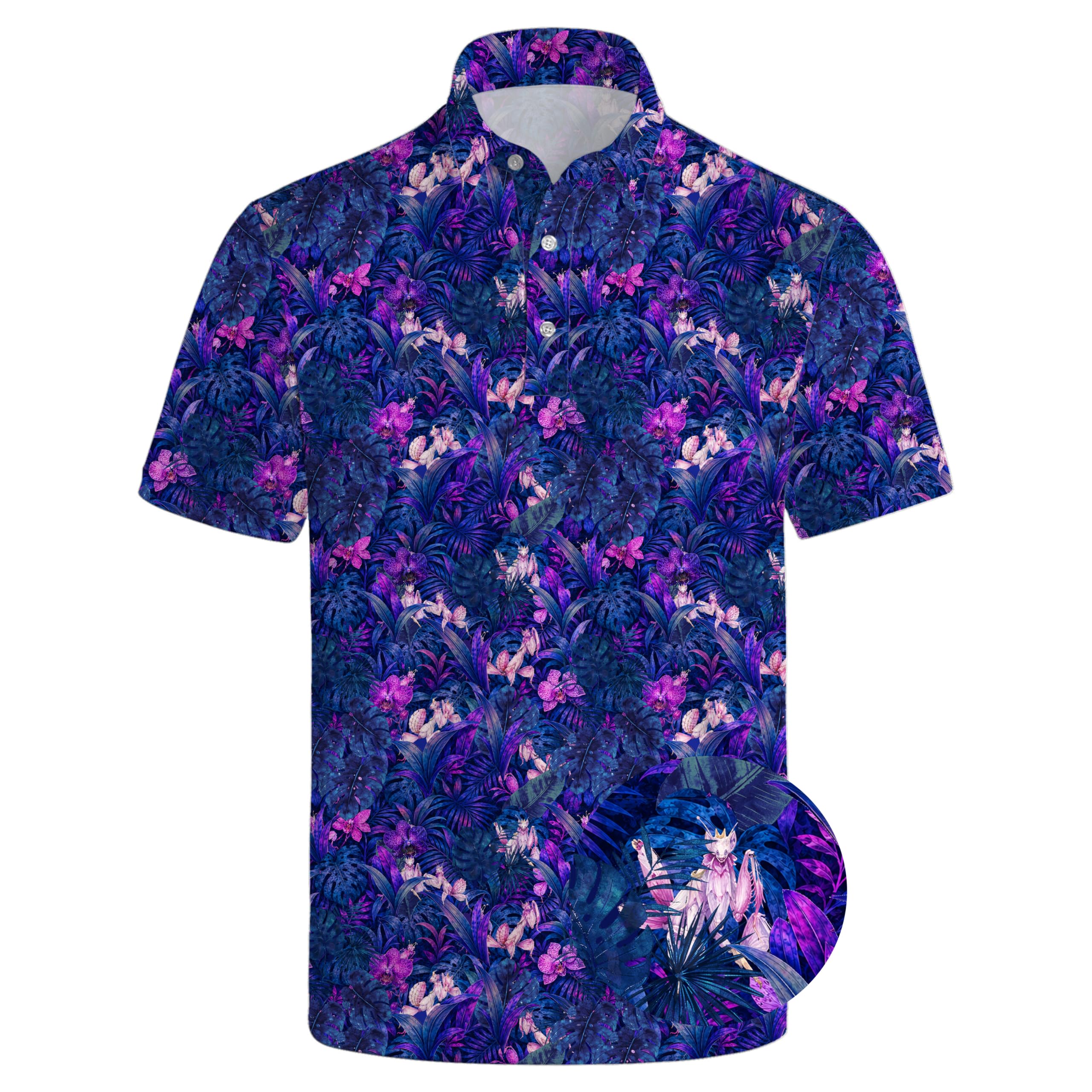 Men's Funny Golf Shirt Short Sleeve, Casual Polo Shirts for Men