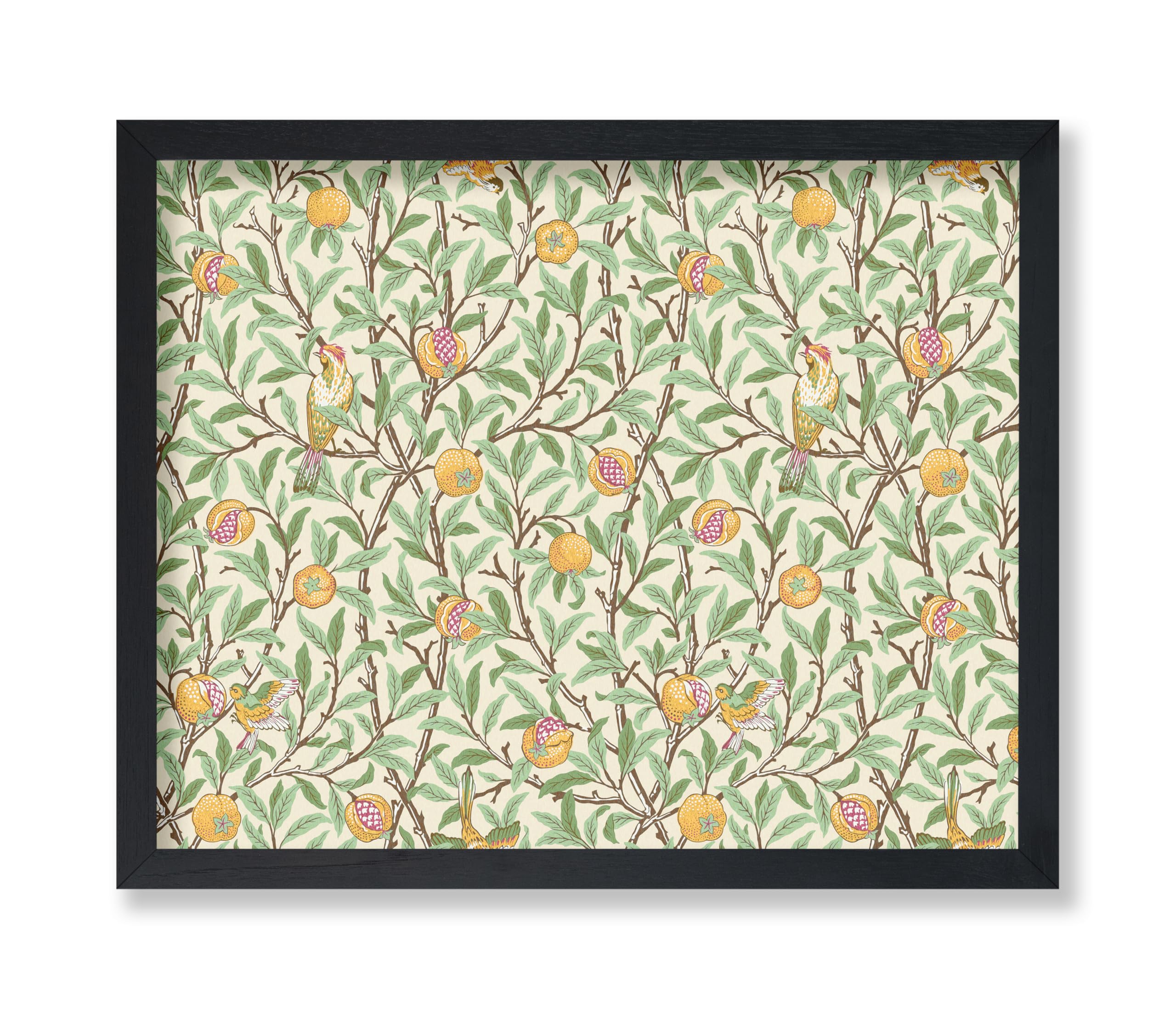 Poster Master Vintage William Morris Poster - Retro Bird & Pomegranate Print - Textile Design - Fruit Design - Botanical Art - Aesthetic Living Room