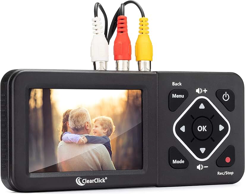 ClearClick Video to Digital Converter 2.0 (Second Generation) - Record Video from VCR's, VHS Tapes, AV, RCA, Hi8, Camcorder, DVD, Gaming Systems [Requires Working VCR/Camcorder &amp; Tapes]