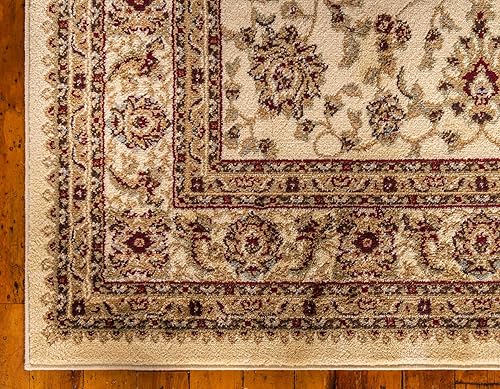 Miniatura 8 de Unique Loom - Colección Voyage - Alfombra redonda tradicional oriental, marrón, Polipropileno, CremaMarfil