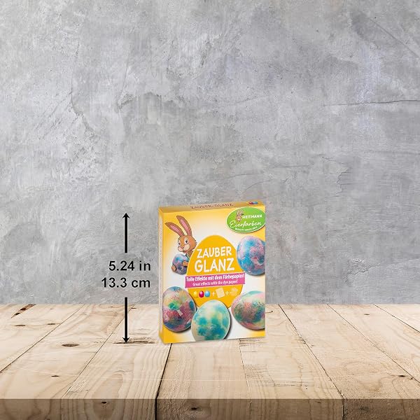 Heitmann Eierfarben Zauberglanz - 3 Eierfarben (gelb, pink, blau), Azo-Frei, Färbepapier - 5