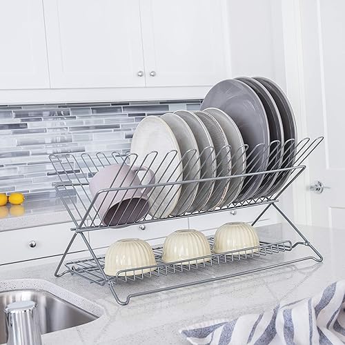 Miniatura 3 de Mejor Houseware3489.5plegable Dish Rack, color plateado metálico