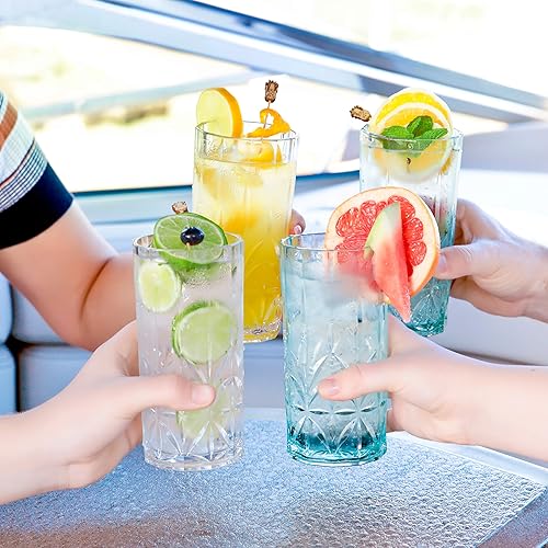 Miniatura 7 de BELLAFORTE Laguna Beach - Vaso alto transparente + Myrtle Beach, vaso alto de Tritan inastillable, apto para lavavajillas, sin BPA