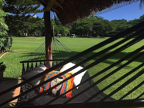 Miniatura 8 de Hamaca americana (con barra esparcidora) (negro, nailon)