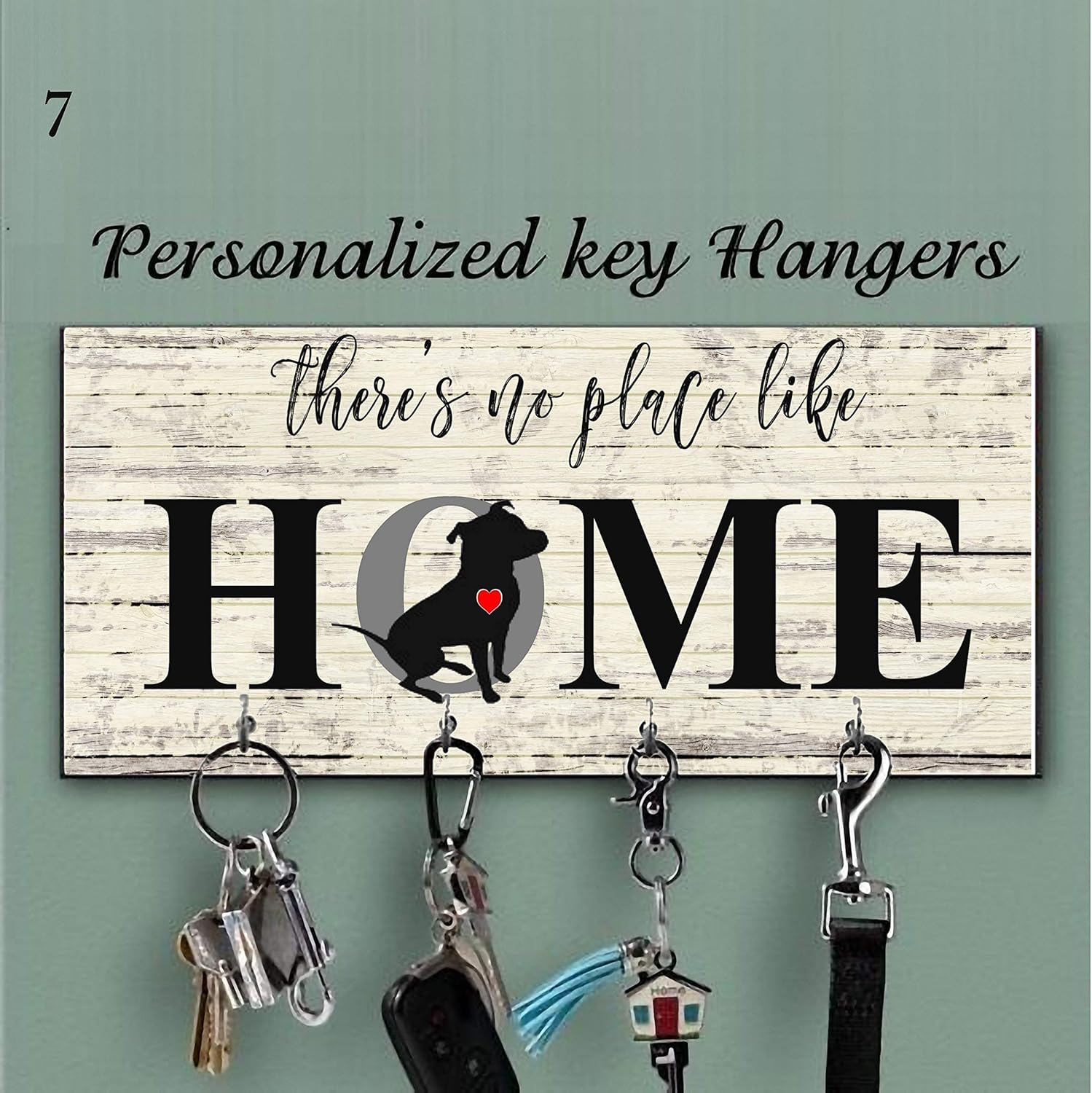 Personalized key holder and Dog Leash hanger for wall, Dog lovers Key Hanger, Housewarming Gift, Dog lovers Gift, Wall Key Rack,Housewarming Gift, Dog Leash Hook, HOME Pet Decor, Personalized Sign