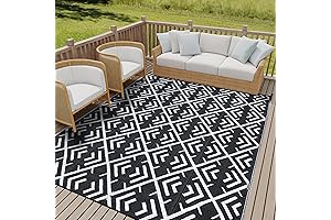 RV Outdoor Rug Waterproof Mat Outdoor Rugs 6x9 for Patios Clearance Camping Rugs