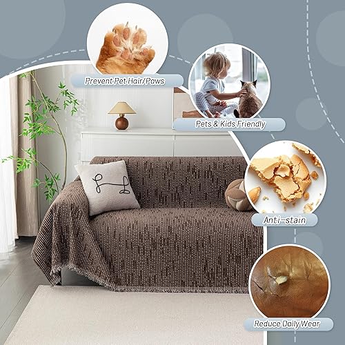 Miniatura 149 de MYSKY HOME Funda de Sofá Fundas de Sofá Fundas de Sofá para Sofá de 3 Cojines Apto para Mascotas, Funda de Sofá en Forma de L Fundas de Sofá Verde