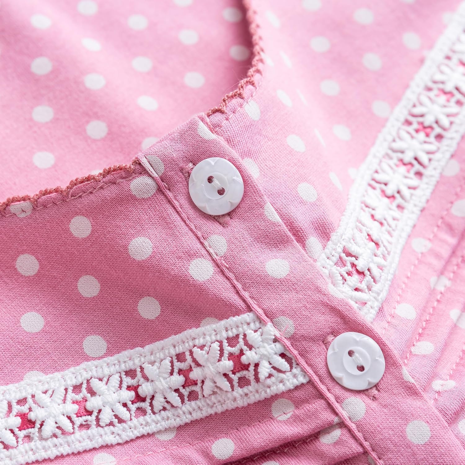 Keyocean Women Nightgowns, Soft 100% Cotton Short Sleeves Comfy Ladies Nightdress - Image 7