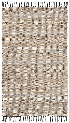 Vintage Leather Collection Accent Rug - 2'3" x 4', Beige,