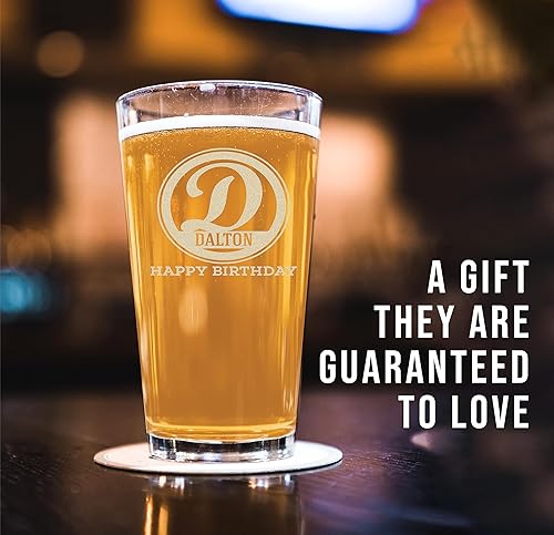 Miniatura 2 de Vaso de cerveza grabado personalizado de 16 onzas  Regalos de Navidad grabados personalizados para hombres, papá bebiendo vasos de cumpleaños,