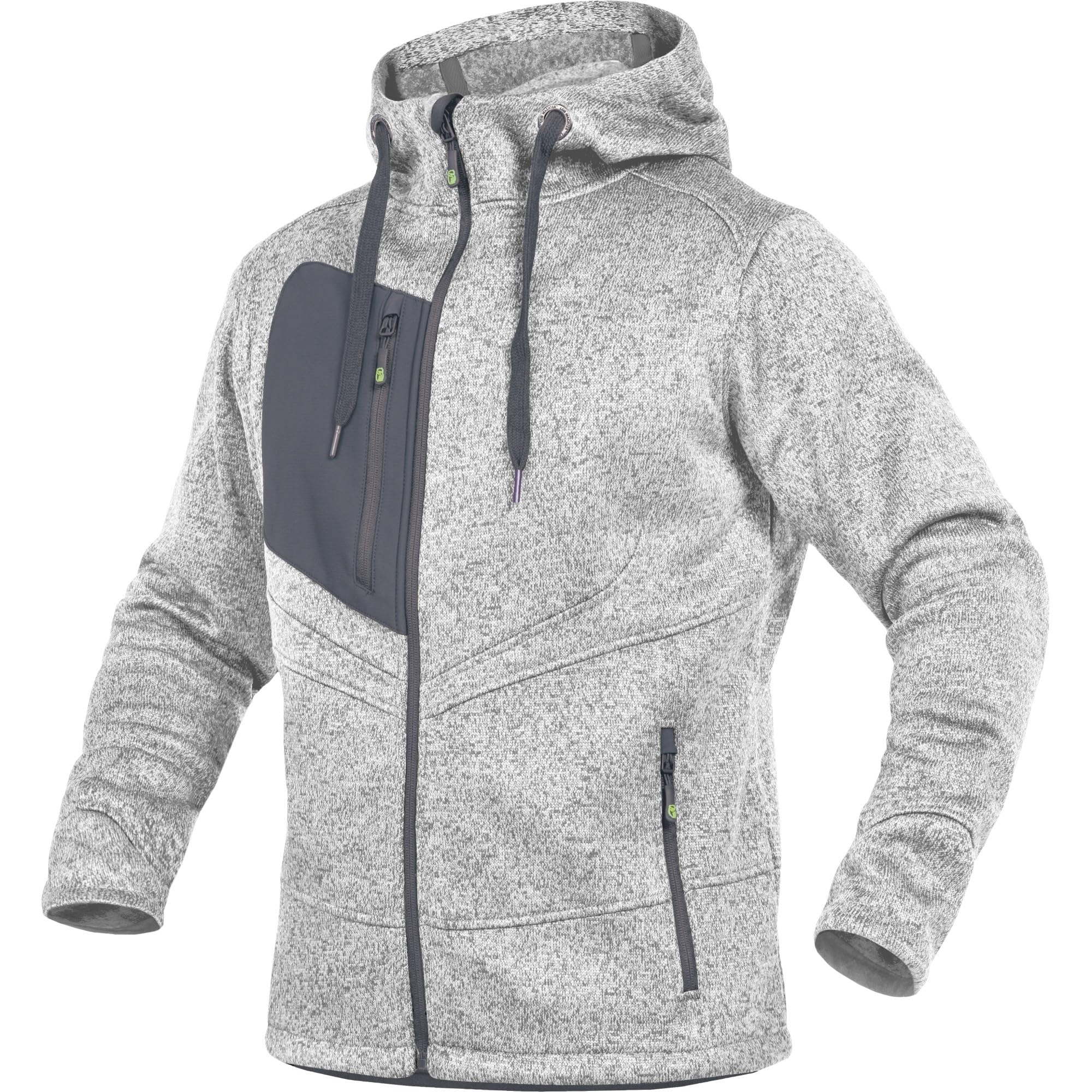 Leibwächter Unisex Strickjacke Casual-Line – Zip Hoodie mit Kapuze und 7 Taschen – Strickjacke für Damen & Herren – Cardigan mit Reißverschluss