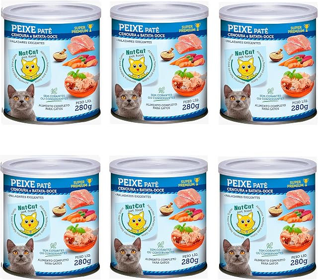 Kit com 6 Latas Super Premium Sabor Peixe 280g - Gatos