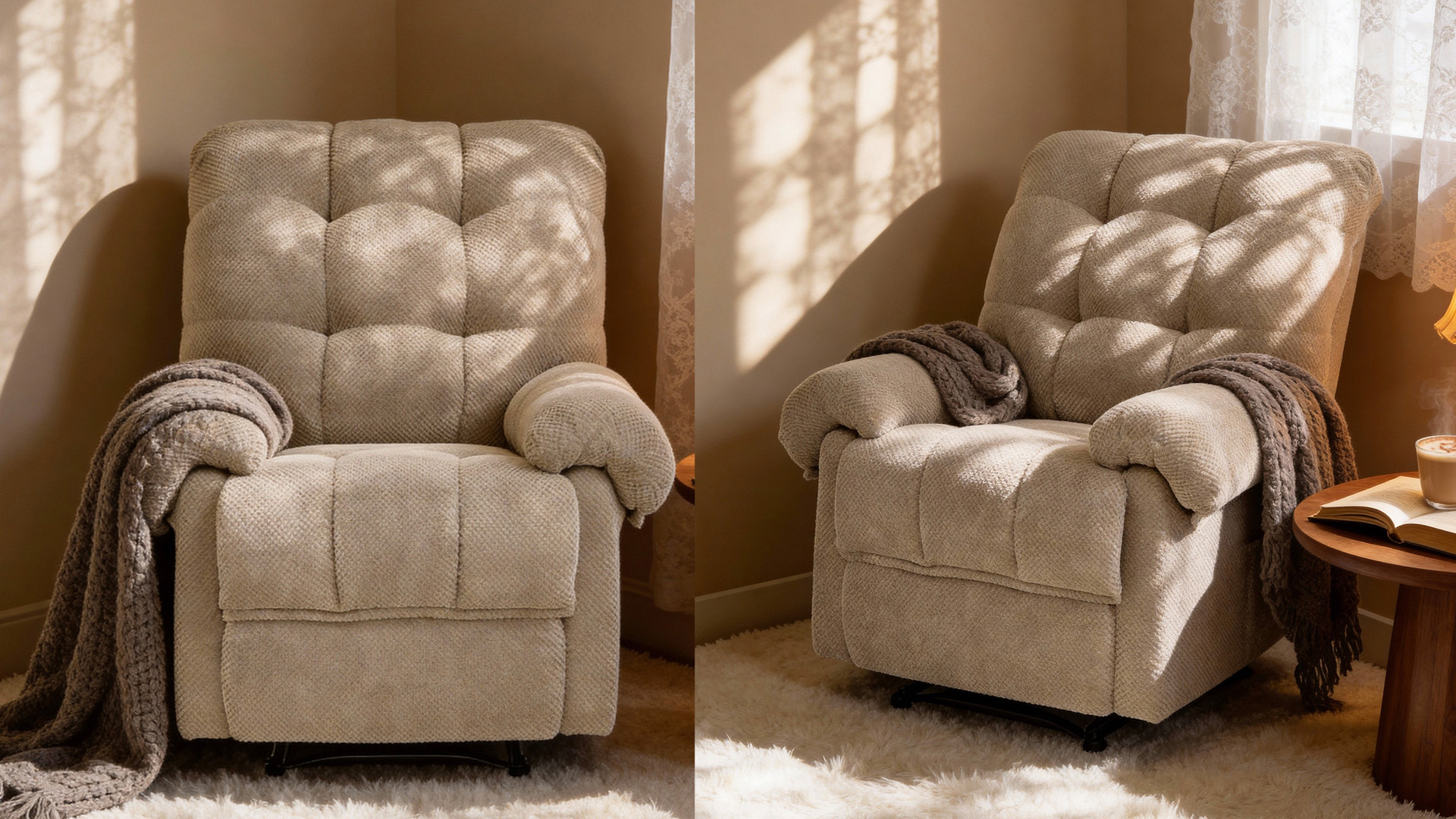 Sillón reclinable con almacenamiento Gris oscuro miniatura 7