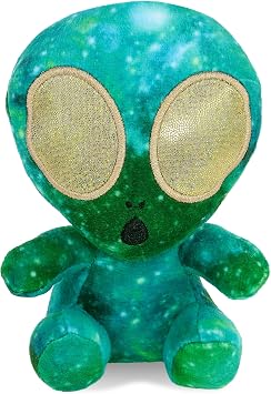DolliBu Snug Mooshies Space Green Alien Stuffed Animal - Super Fluffy Soft Sensory Plush Toy for Girls and Boys, Cute Small Kids Plush Alien Friend to Play, Squeeze, Soothe Stress and Cuddle - 6 Inch