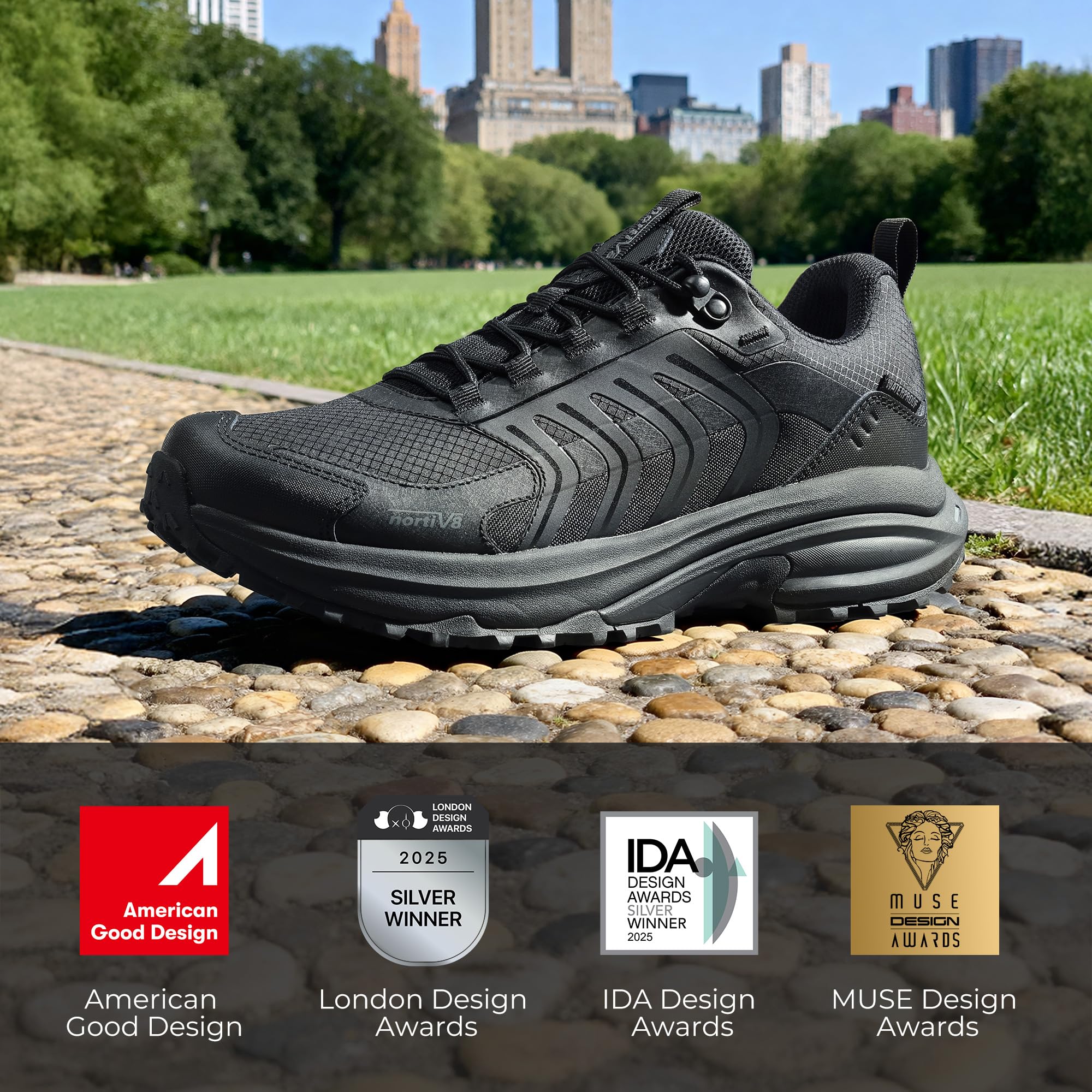 NORTIV 8 Scarpe Trekking Uomo Impermeabili Antiscivolo Leggere Comfort Camminate Outdoor Trekking Campeggio Arrampicata Uso Quotidiano Sneakers alla Moda