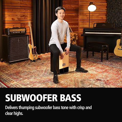 Miniatura 2 de Meinl Subwoofer Bass Cajon Box Drum with Internal Snares - NOT MADE IN CHINA - American White Ash Playing Surface, 2-YEAR WARRANTY (SUBCAJ1AWA)