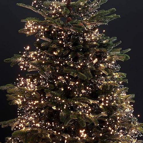 Miniatura 4 de Dazzle Bright - Guirnalda de 300 luces LED para Navidad de 100 pies con 8 modos, conectables, impermeables, cable verde, decoraciones para