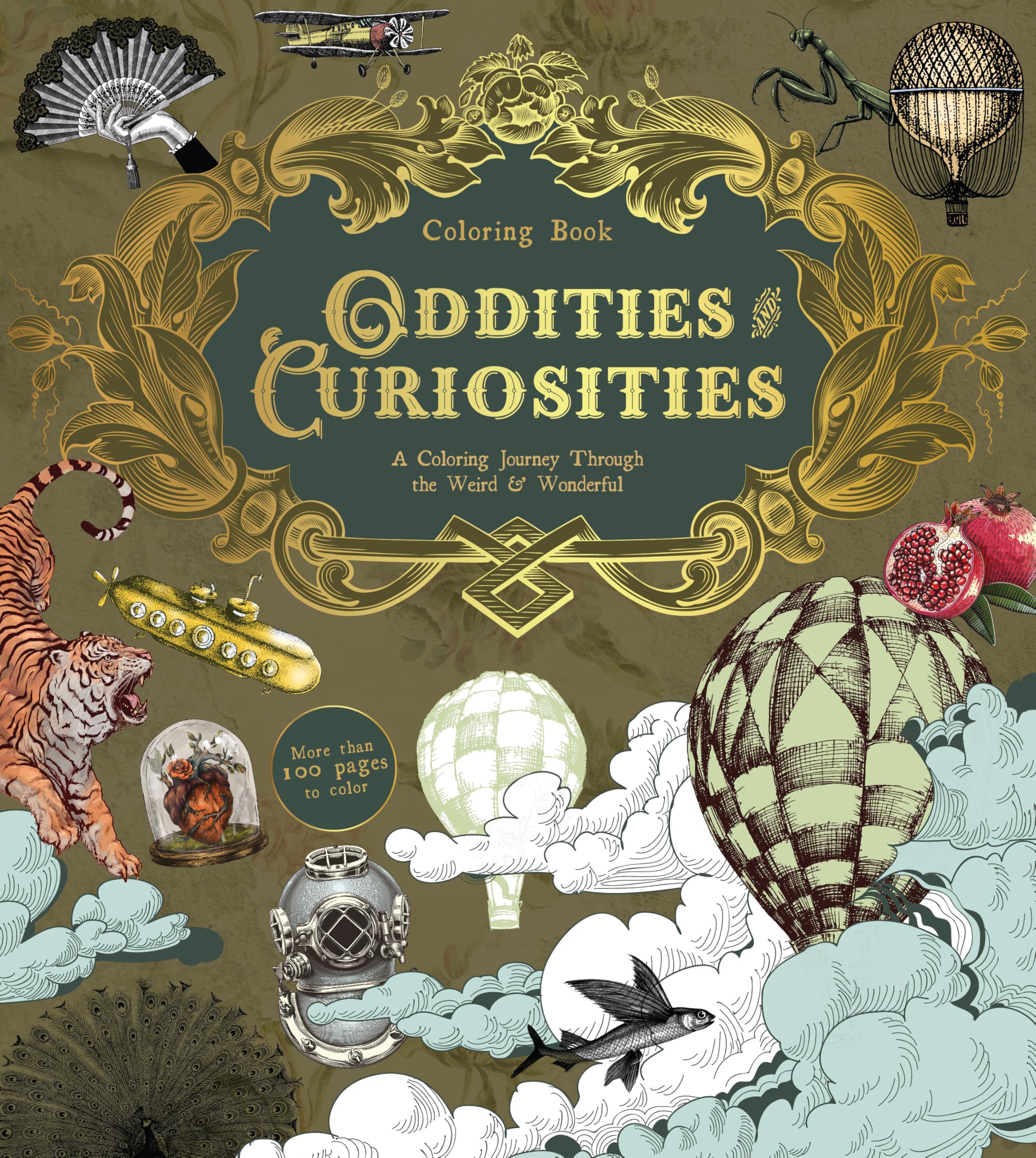 Oddities & Curiosities Coloring Book: A Coloring Journey Through the Weird and Wonderful - More than 100 pages to color (Chartwell Coloring Books)