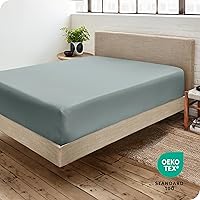 Vista 213 de Bare Home - Sábana bajera de microfibra 1800 muy suave y duradera, para colchones altos tamaño individual, color gris pardo