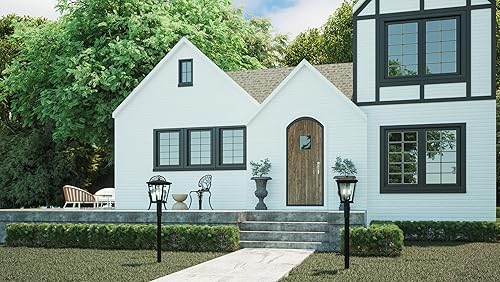 Miniatura 6 de Quoizel JFY9011MBK Joffrey - Poste para exteriores, 2 luces, 120 vatios totales, negro mate