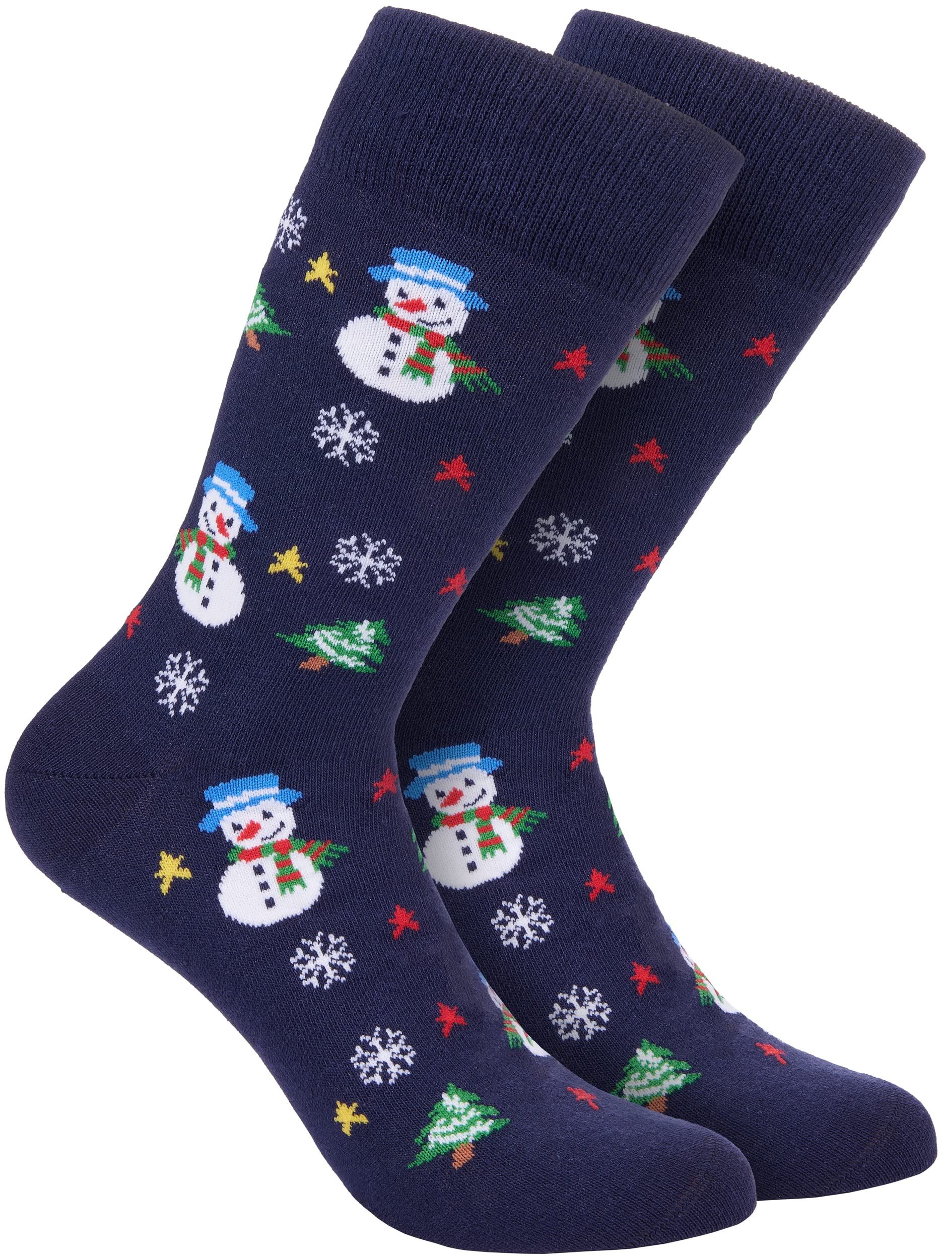 Brubaker Men's Snow Christmas Socks For Wo And - Christmas Motif - Cotton Socks Christmas