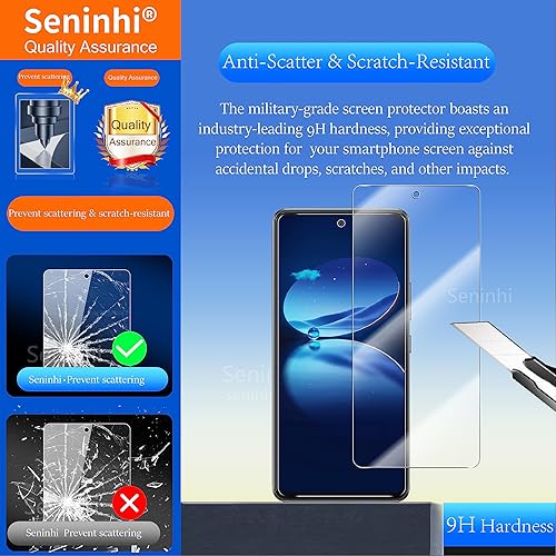 Miniatura 4 de Paquete de 3 + 3 protectores de pantalla para Galaxy A53 5G + 3 protectores de lente de cámara, protector de pantalla de vidrio templado Galaxy A53