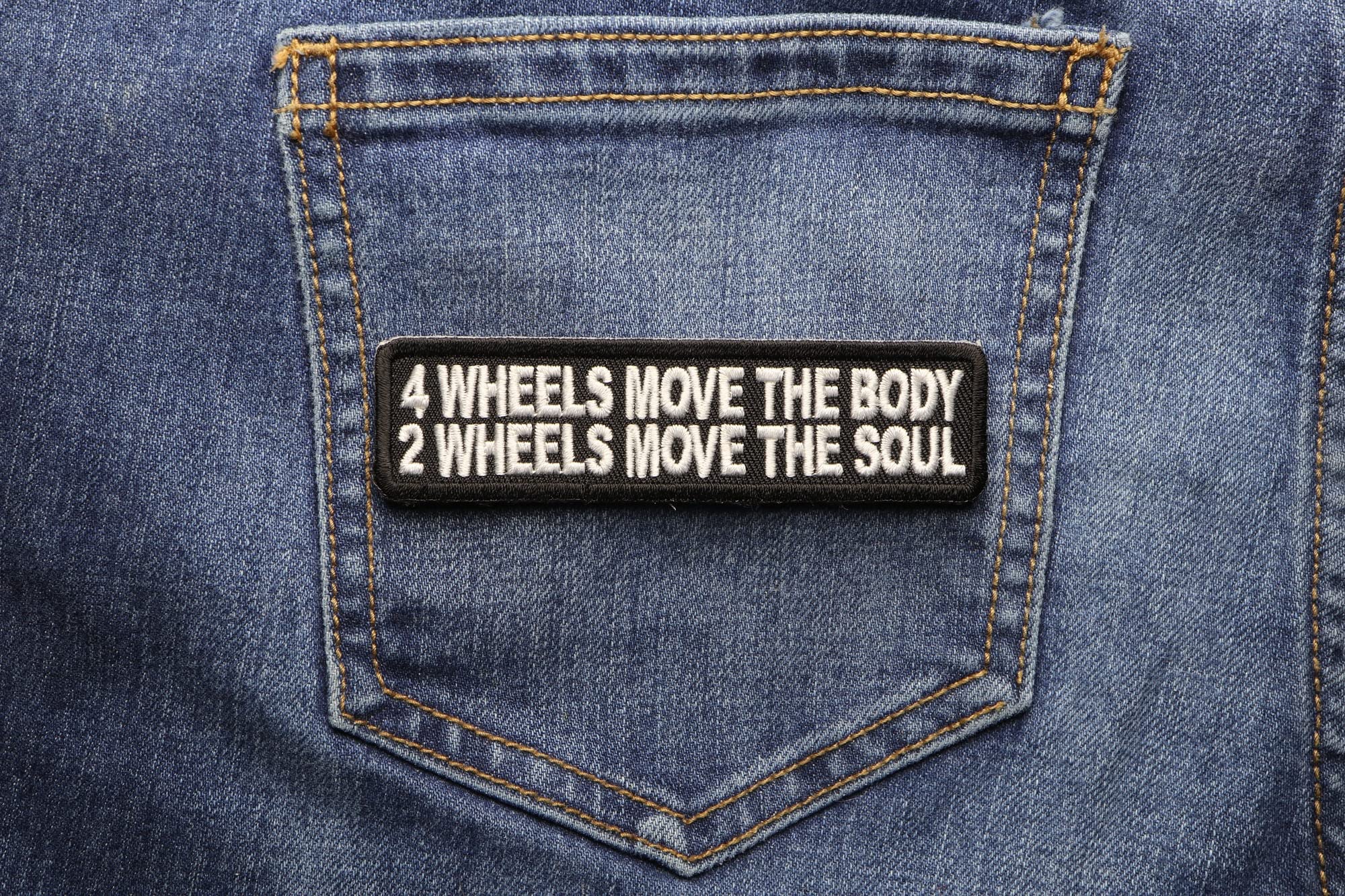 “2 Wheels Move The Soul” Bumper Sticker – 4x7 Inch Glossy Vinyl Decal | Motorcycle Lover Gift