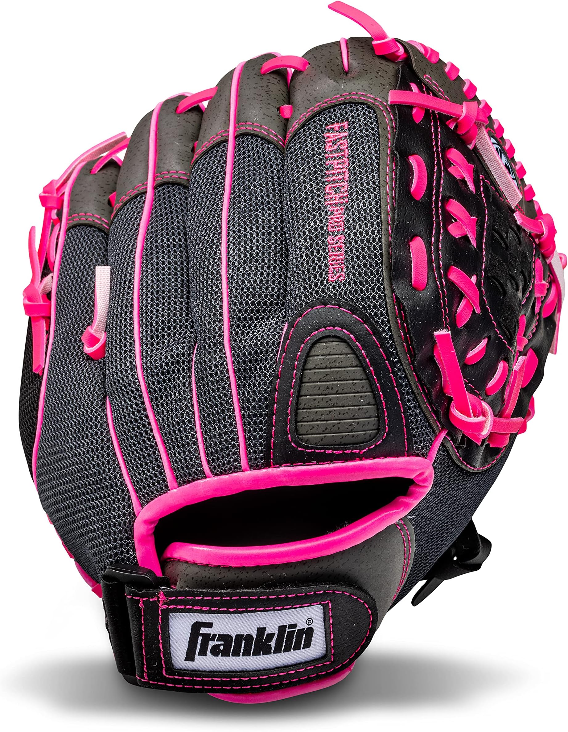 Franklin Sports Fastpitch Softball Gloves - Windmill Adult + Youth Fielding Gloves - 11" or 12" - Pink + Green