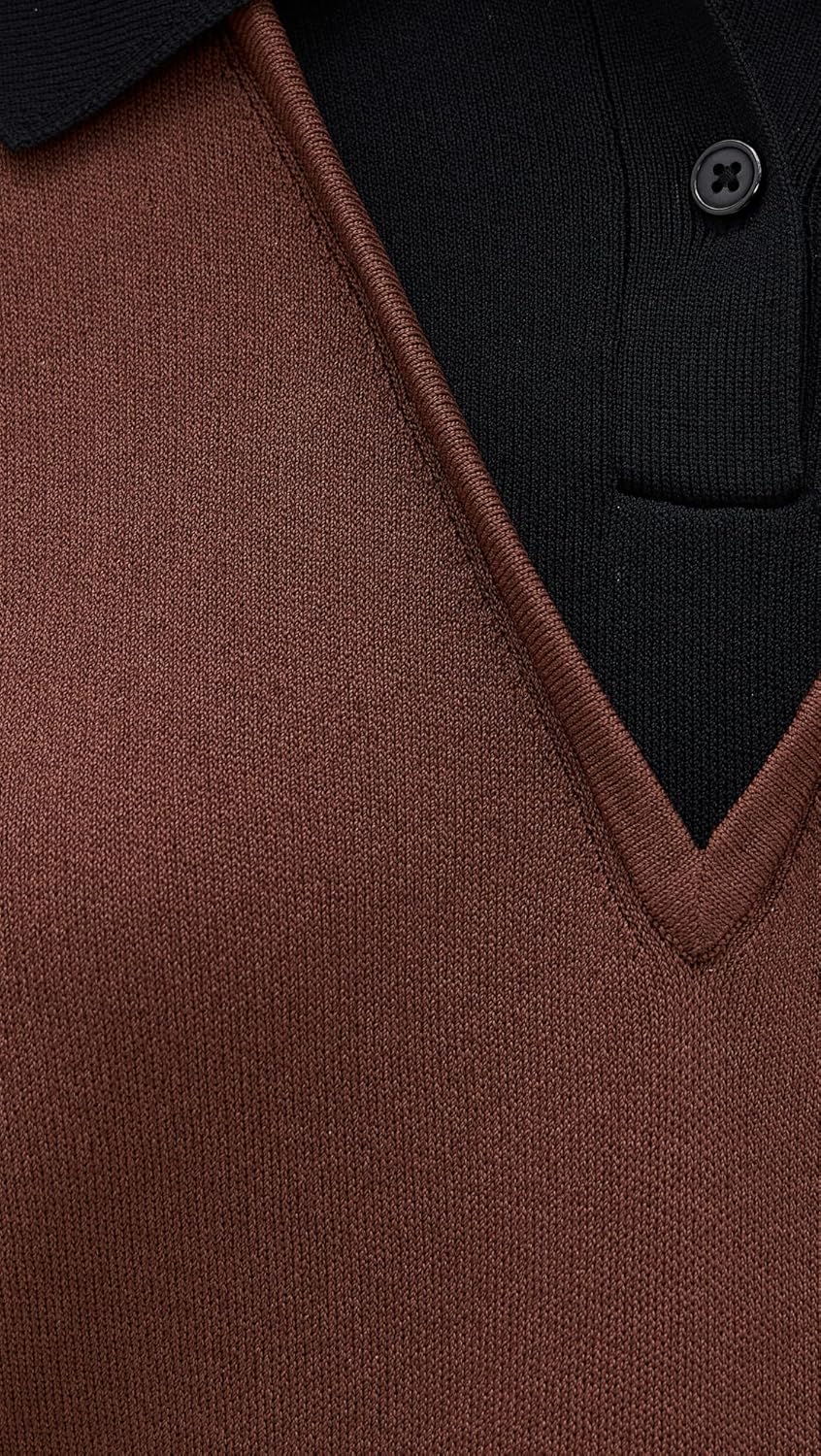 LE BOP Women's Trompe L'Oeil Layered Polo - Image 6