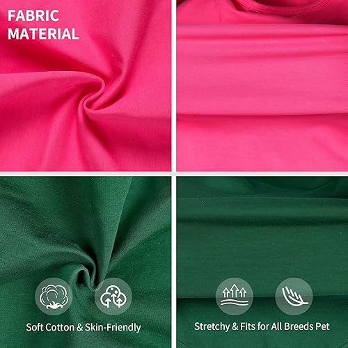 Miniatura 4 de Koneseve Camisas para perros, ropa de algodón suave para perros, camiseta elástica para perros pequeños, medianos y grandes, camisa de gato,