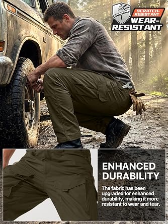 FREE SOLDIER Men's Work Pants Stretch Tactical Pants