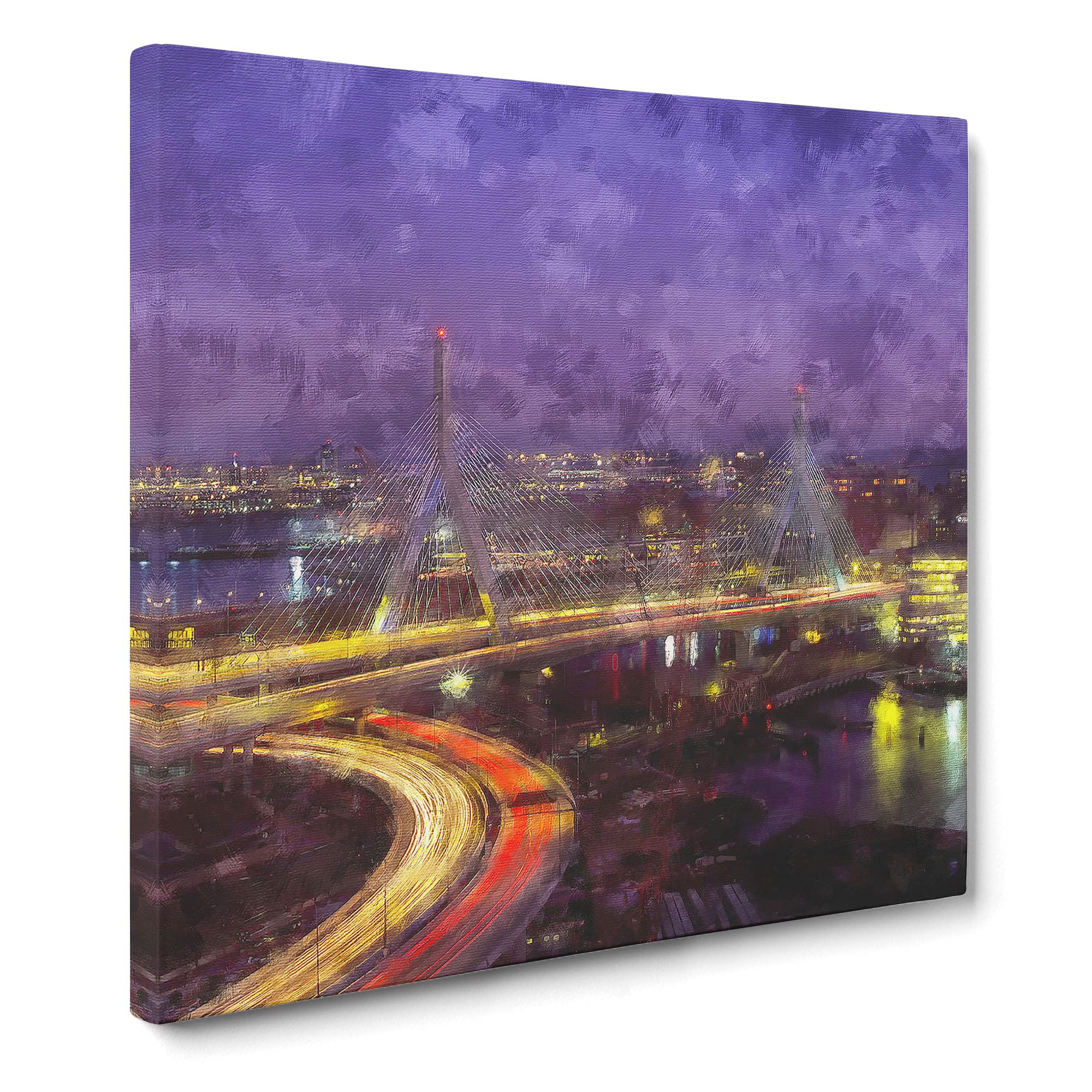 Massachusetts Boston Skyline Canvas Print, Mixed, 35L x 35W cm
