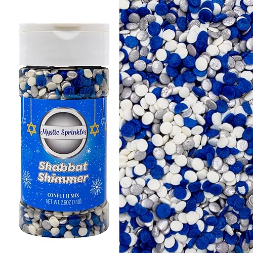 Mystic Sprinkles Mezclas de chispas de HanukkahJanucá (Shabat Shimmer Confetti Mix 2.6oz)