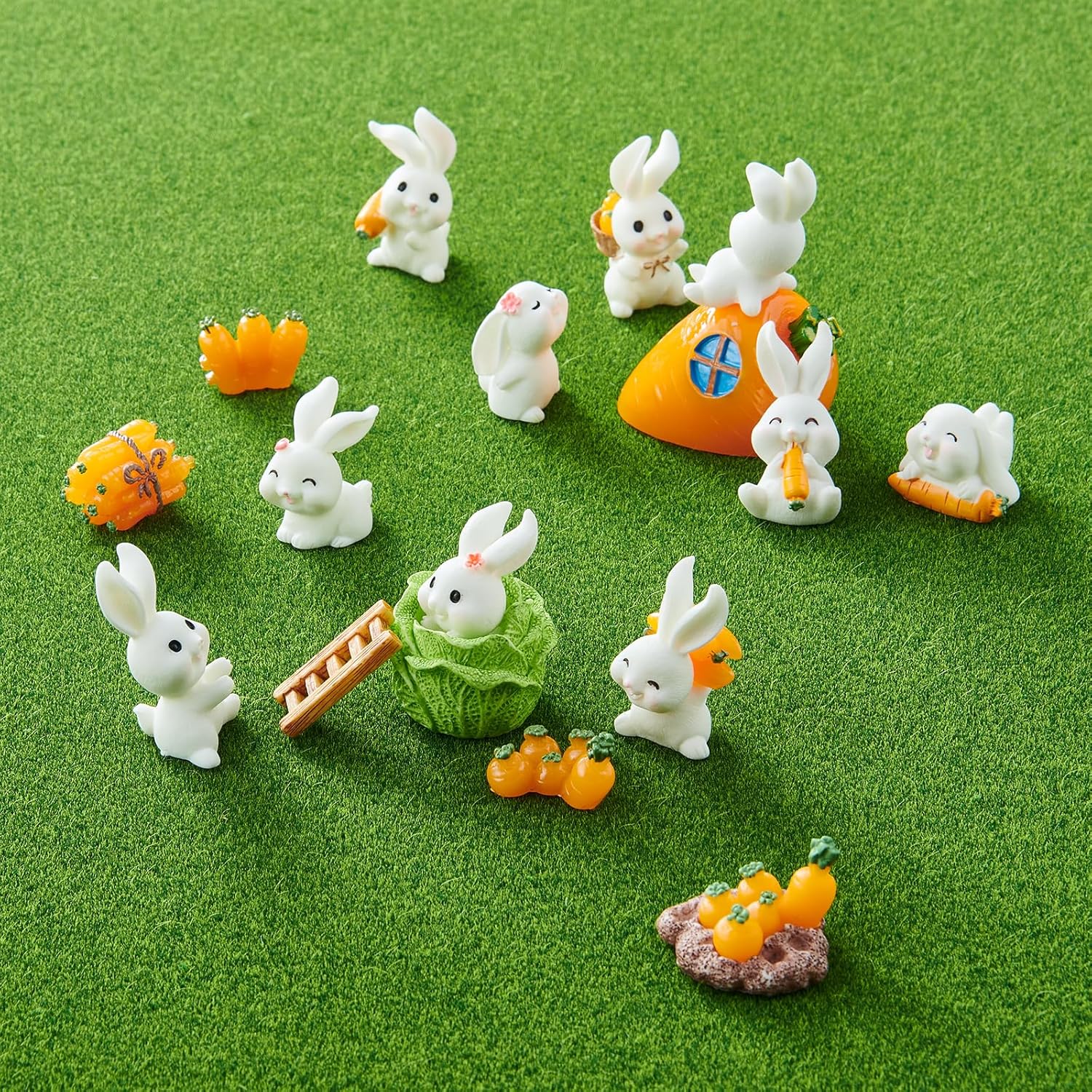 4 Packs Artificial Grass, 6x6 Inch Fake Grass Decor for School Diorama Projects, Party Decorations, Miniature Fairy Garden & Dollhouse Crafts Accessaories, Pet Activity Area