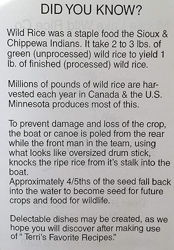 Miniatura 8 de Alce Lake Wild Rice - Arroz negro silvestre cultivado en Minnesota con recetas - Arroz silvestre cosechado a mano - 16 onzas