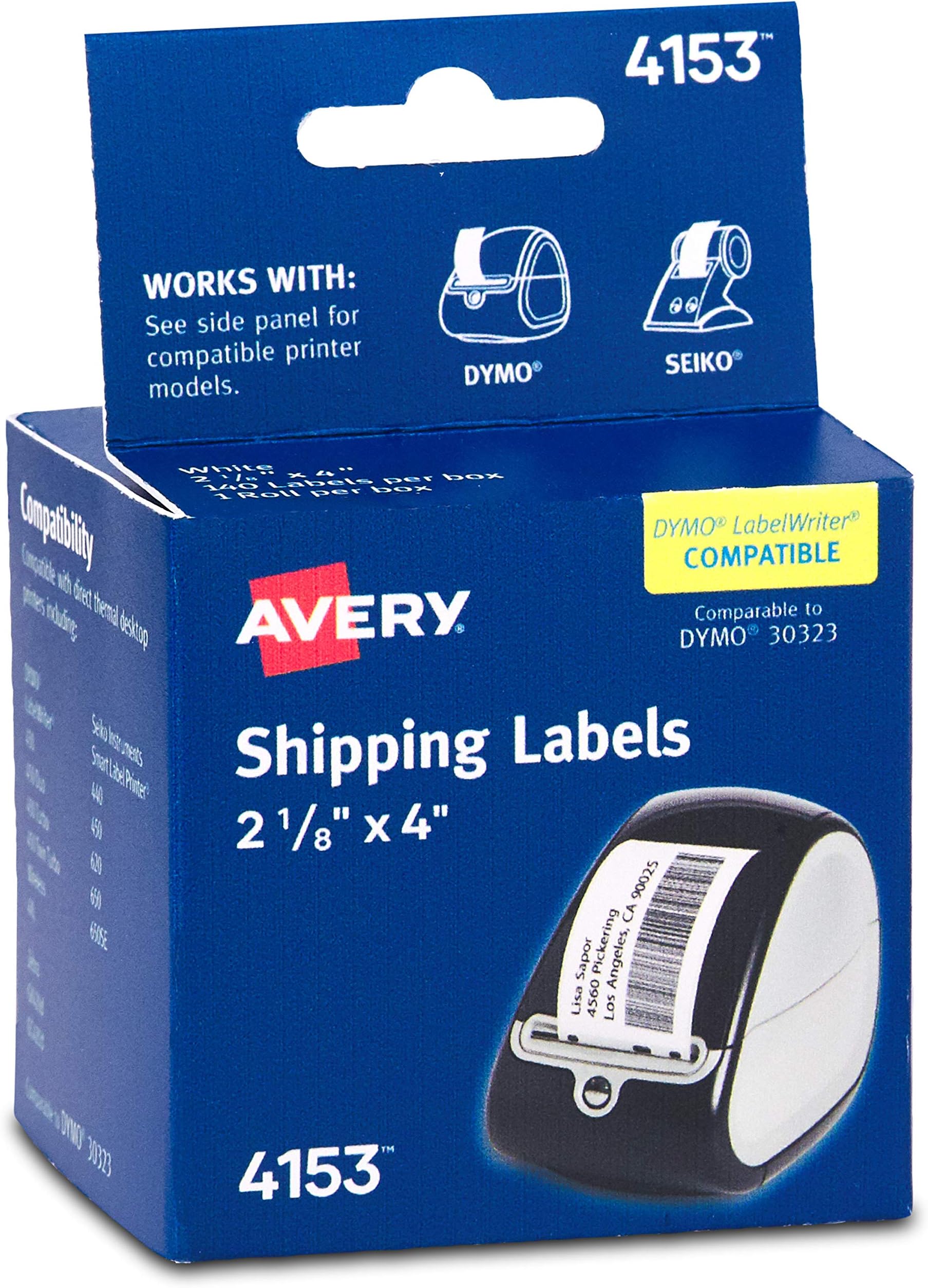 dymo custom label size