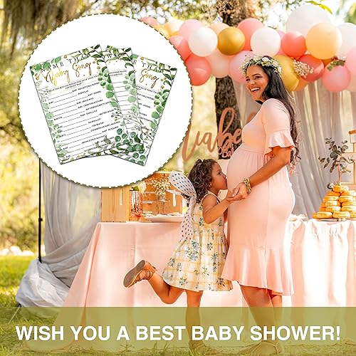 Miniatura 3 de Woodland - Juegos de baby shower, juegos de doble cara con nombre de esa canción de bebé y juego de peleas de bebé (paquete de 30) con 1 tarjeta de