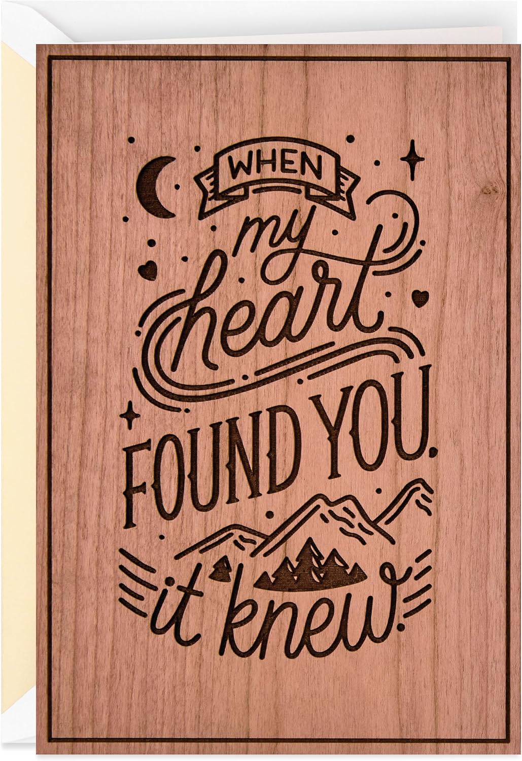 Hallmark Signature Wood Anniversary Card (When My Heart Found You)