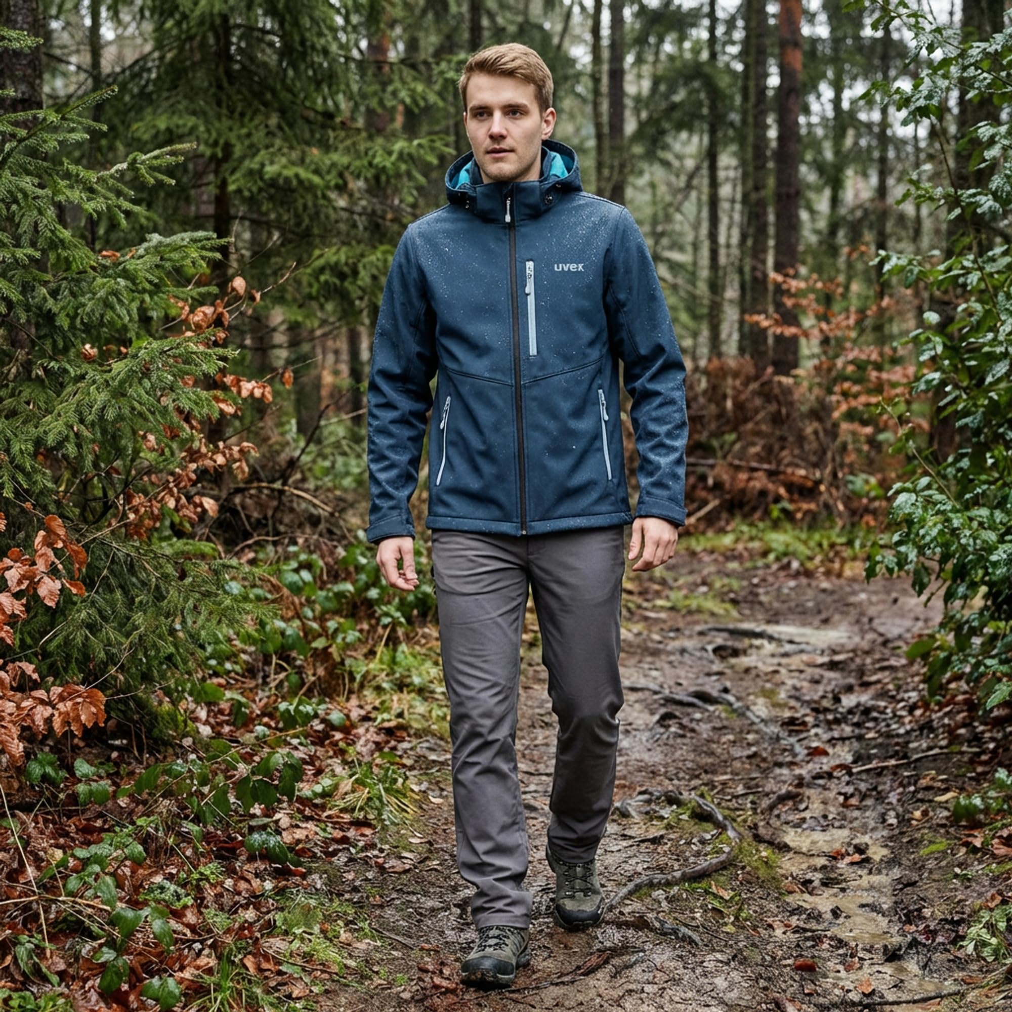 Uvex Tune-up - Chaqueta softshell para hombre, impermeable y cortavientos, chaqueta de entretiempo al aire libre para ocio y trabajo
