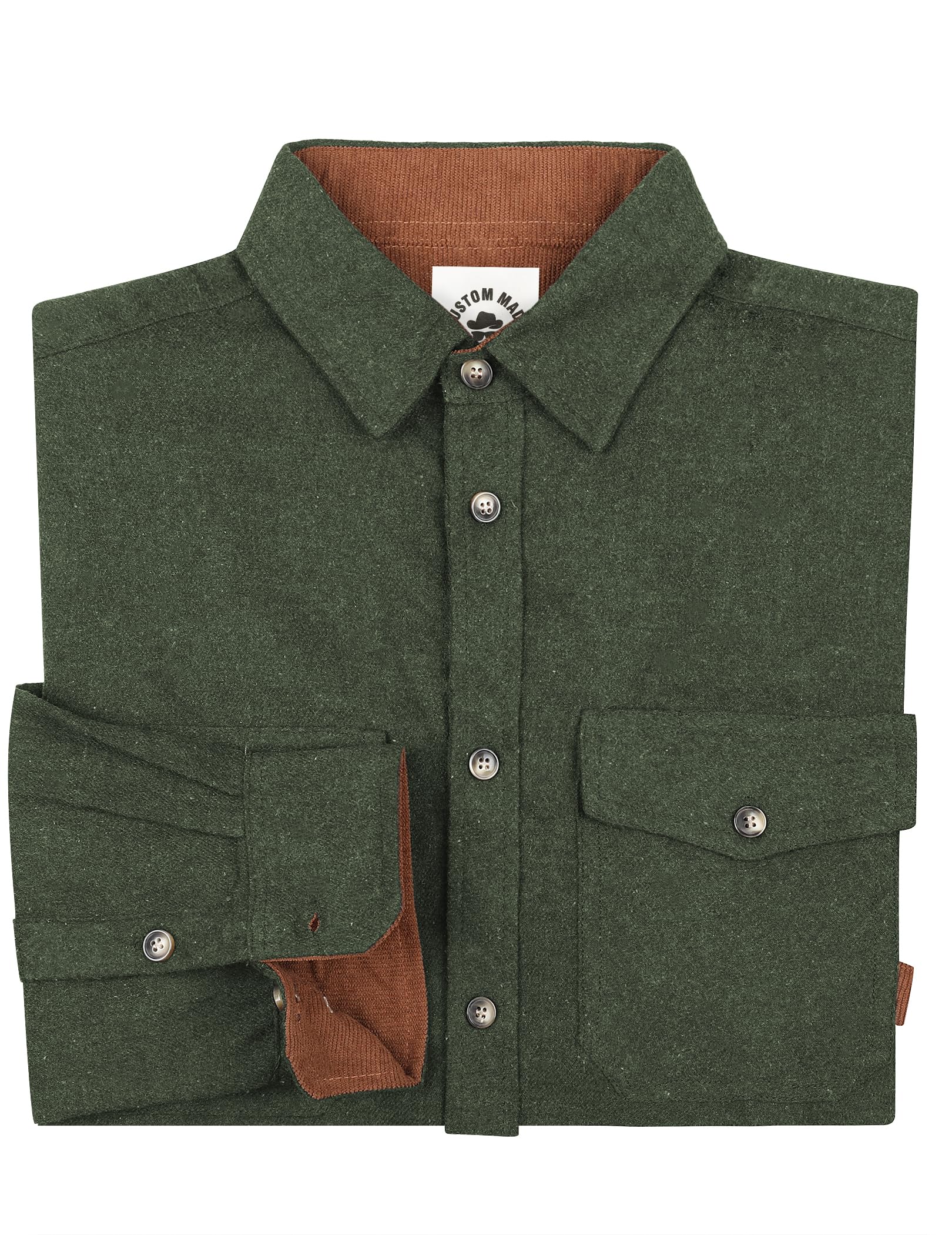 TARAINYA Camicia Flanella Uomo Quadri Cotone Manica Lunga Regular Fit