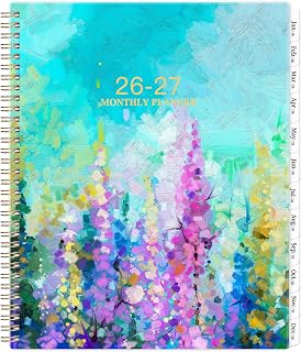 2026-2027 Monthly Planner - Jan. 2026 - Dec. 2027, 2 Year Monthly Planner/Calendar 2026-2027, 11" x 9", 24 Months, Yearly planner, Tabs, Inner Pocket, Twin-wire Binding - Oil Painting