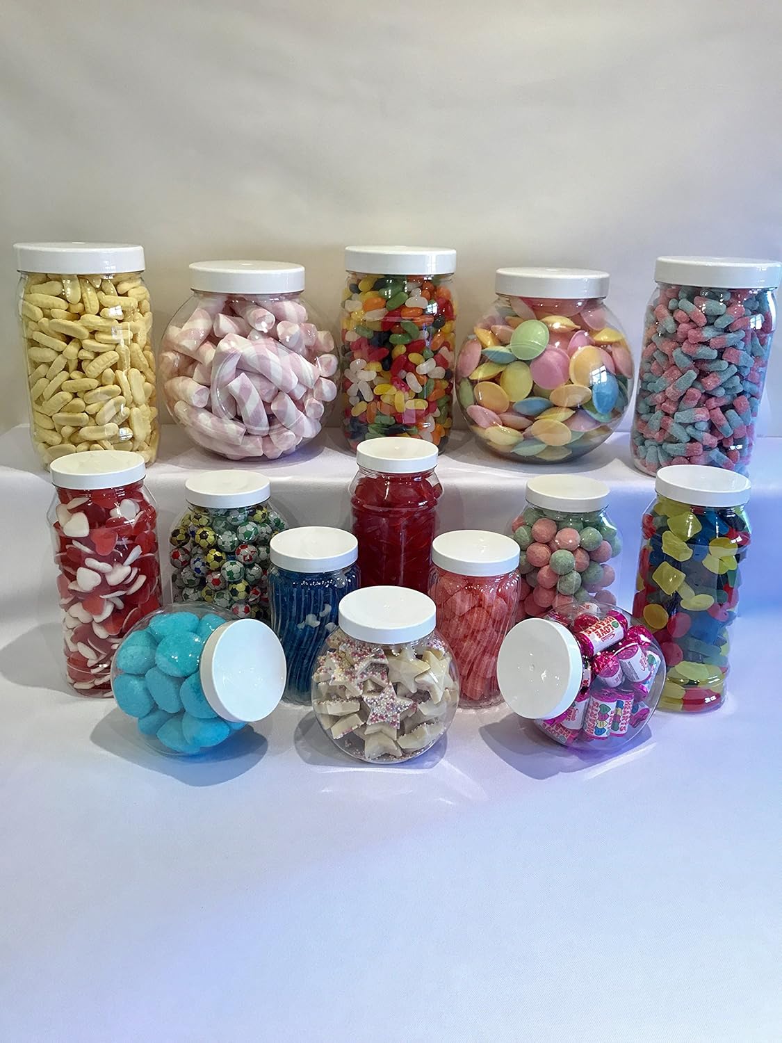 Truly Sweet Candy Massive 15 Assorted Retro Plastic Sweet Jar Candy