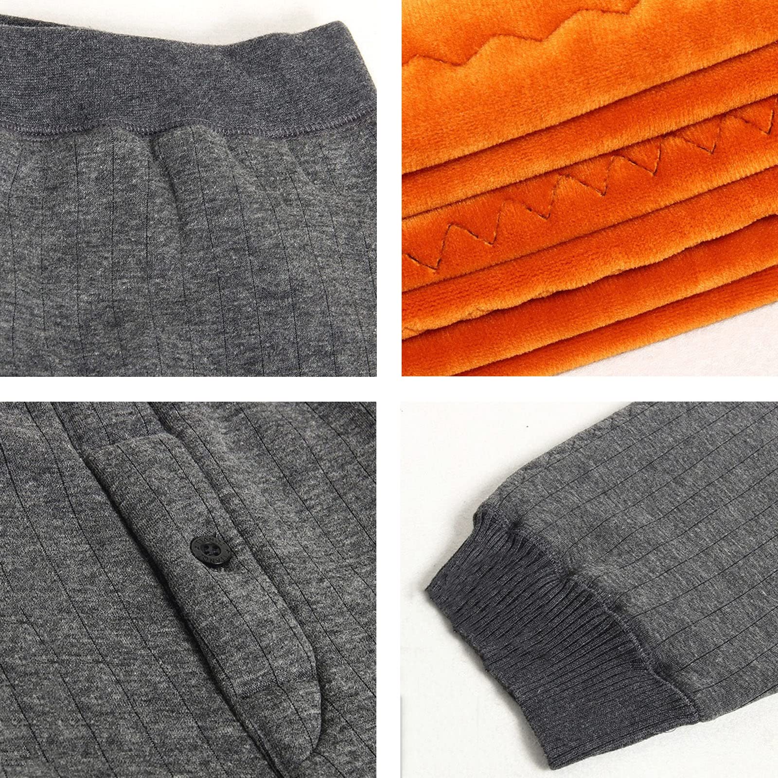 G&F Pantalones Térmicos para Hombre Calzoncillos Largos Pantalones Bottoms Ropa Interior Cálida Invierno Pantalones Esquí para Acampar (Color : Dark Gray, Size : 4XL)