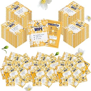 Tondiamo 200 Pcs Feminine Wet Wipes for Women Individually Wrapped Flushable Wipes Travel Size Soothing Personal Wipe Cleansing Natural Ingredients for Feminine Daily Use (Jasmine)