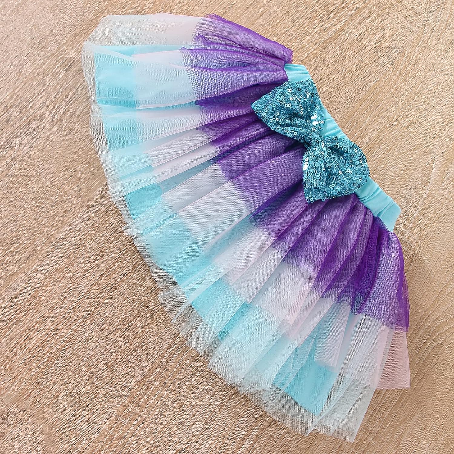 Baby Girls 1st First Birthday Outfits Romper TuTu Skirt Set with Sequins Bowknot Headband 3Pcs - Image 6